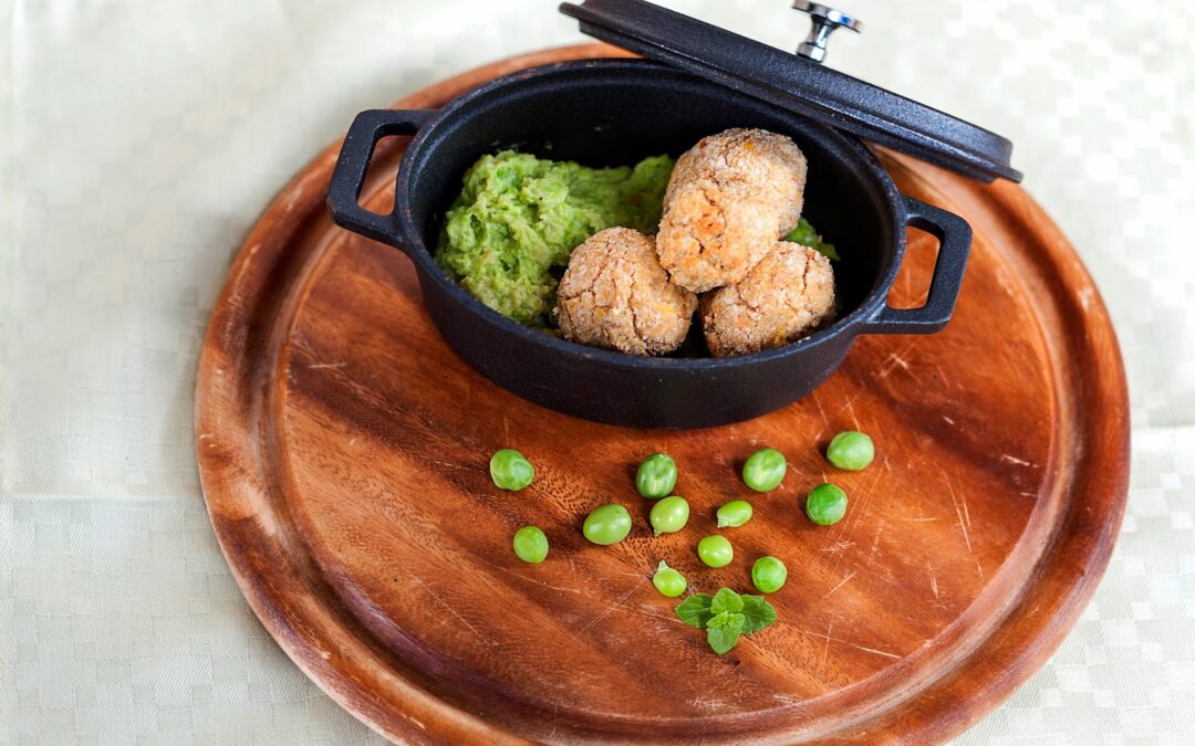 polpette vegan con pure' di piselli