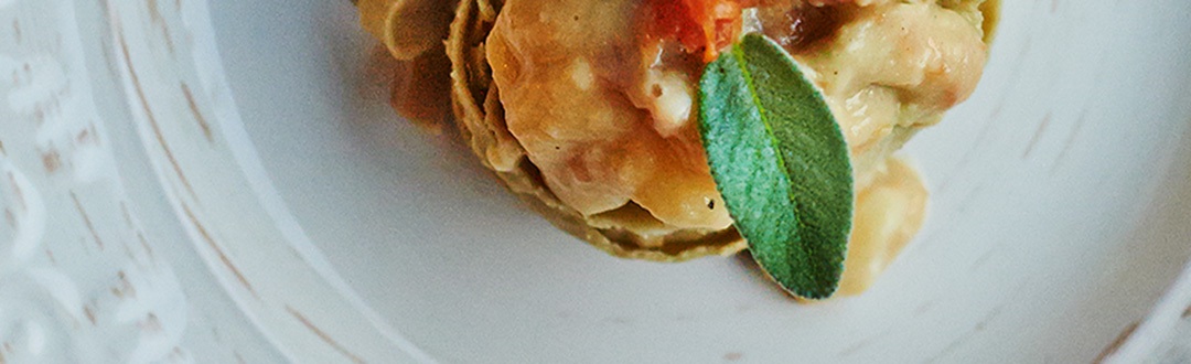 Tagliatelle di soia, zucca e pere