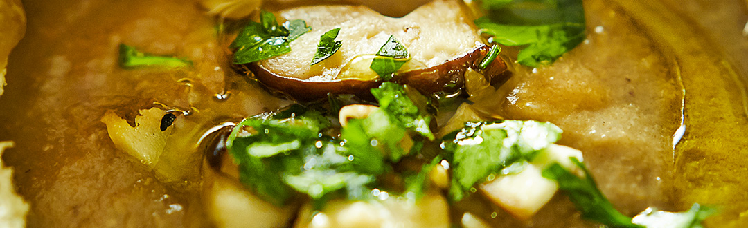 Vellutata ai funghi e castagne