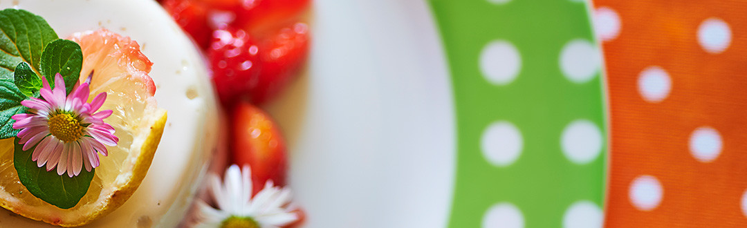 budino di mandorle e fragole