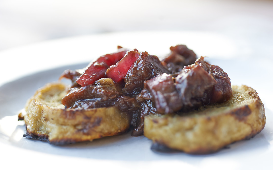 seitan al rabarbaro e balsamico