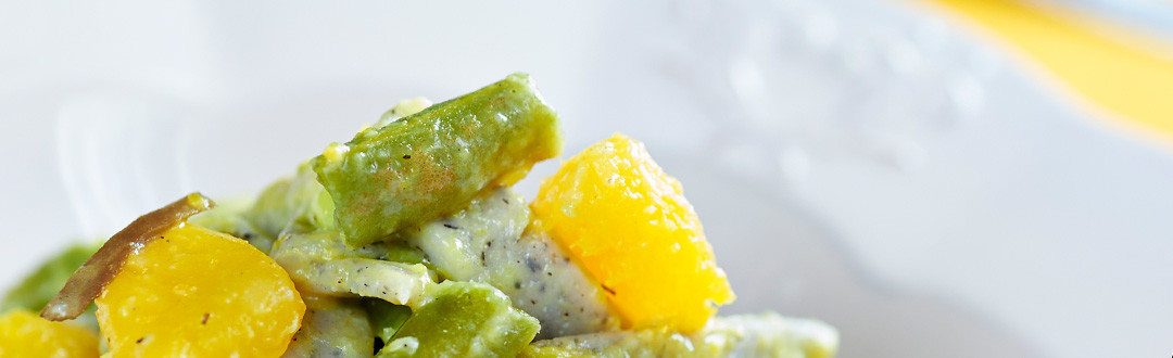 pizzoccheri con cornetti e zucca