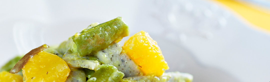 pizzoccheri con cornetti e zucca