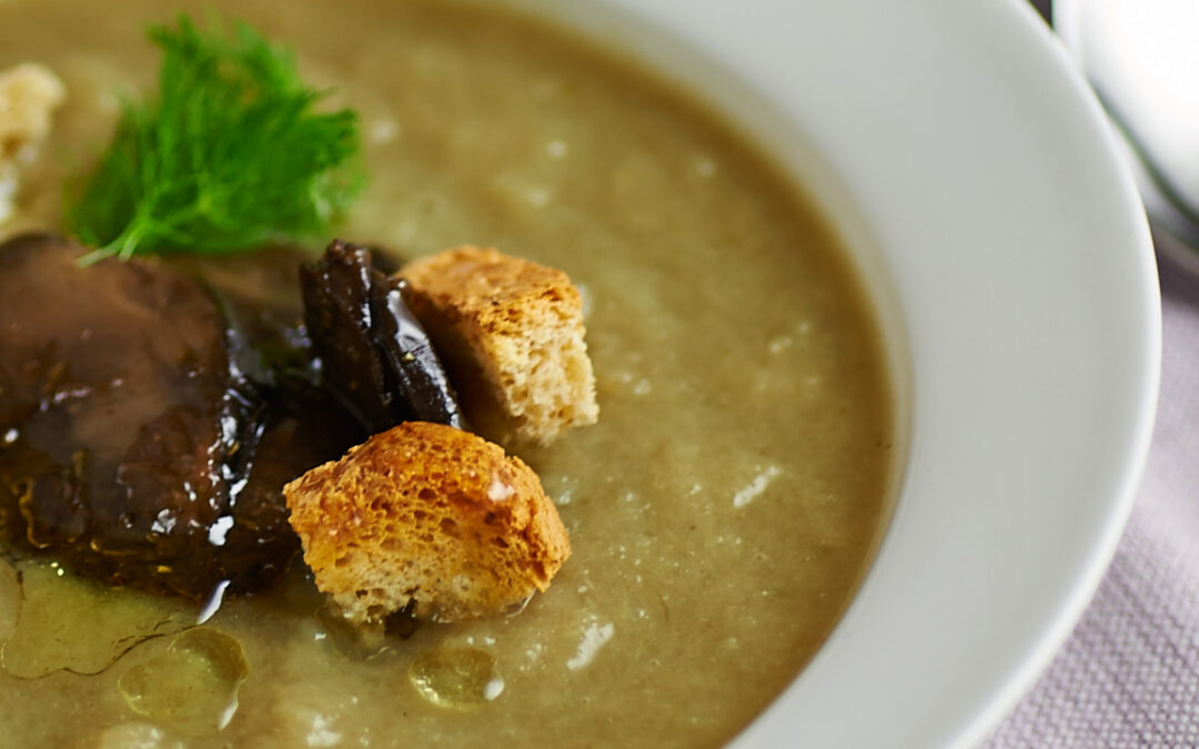 vellutata di cardi ai funghi