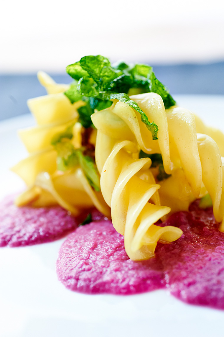 fusilli al cavolo rosso e verza