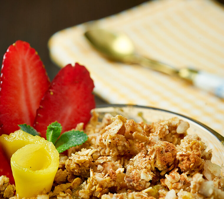 crema di mango con crumble