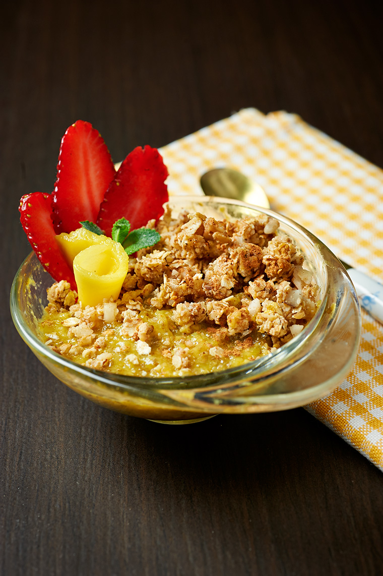 crema di mango con crumble
