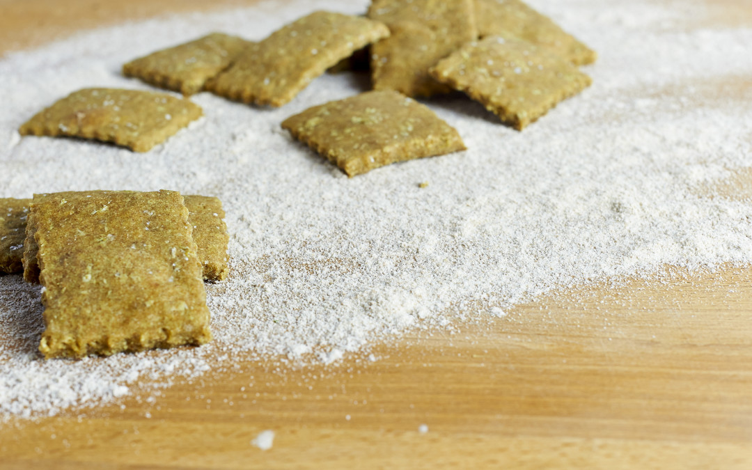 crackers ai piselli e zenzero