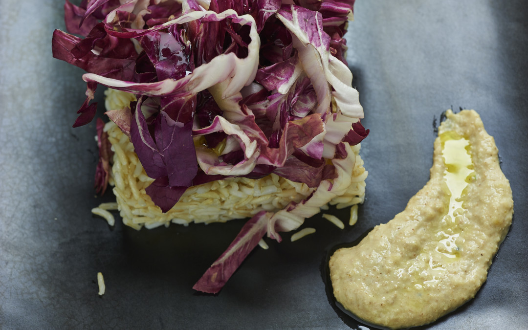 riso basmati con noci e radicchio