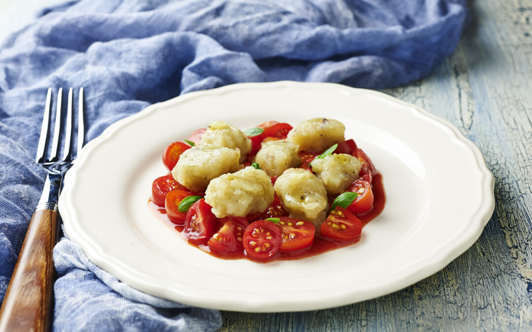 gnocchi di melanzane al doppio pomodoro