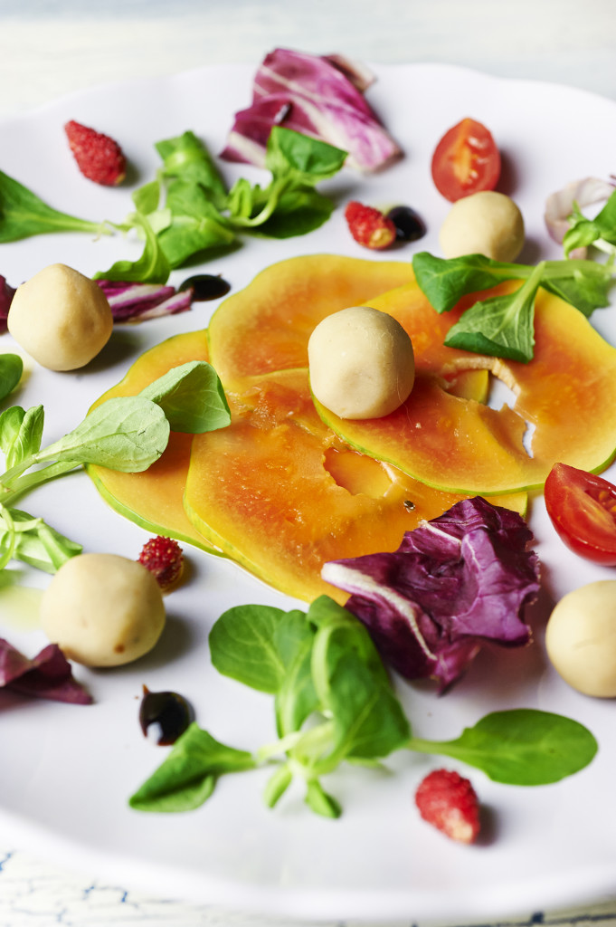 insalata con papaia e fagioli di spagna