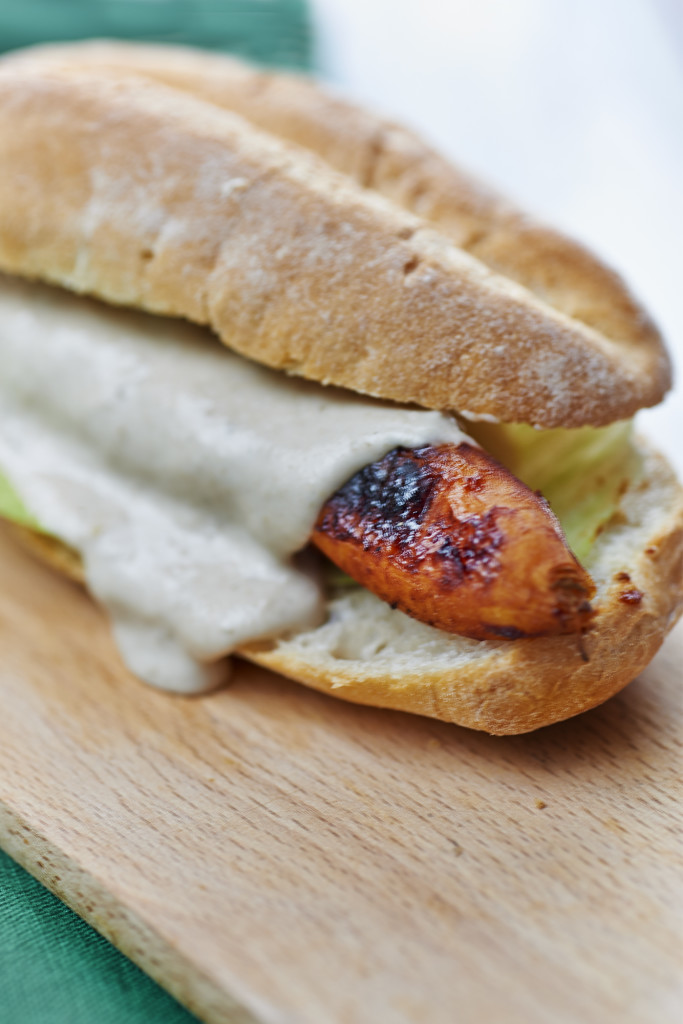 panino con carote e maionese di cannellini
