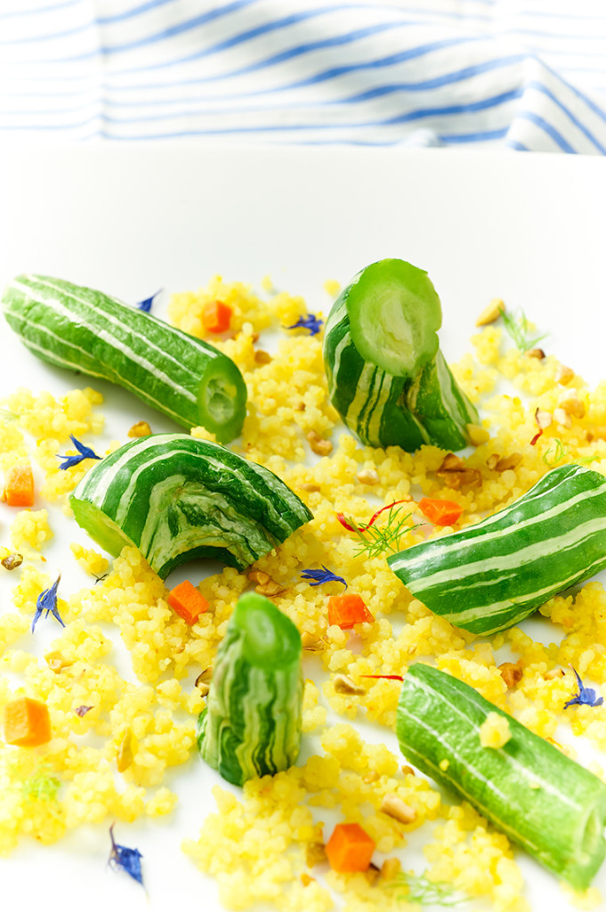 Couscous con zucchina serpente Couscous con zucchina serpente