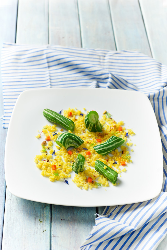 Couscous con zucchina serpente