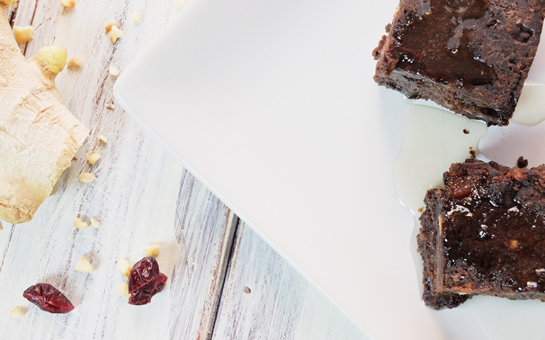 brownies di fagioli neri e cacao ai cranberries e nocciole