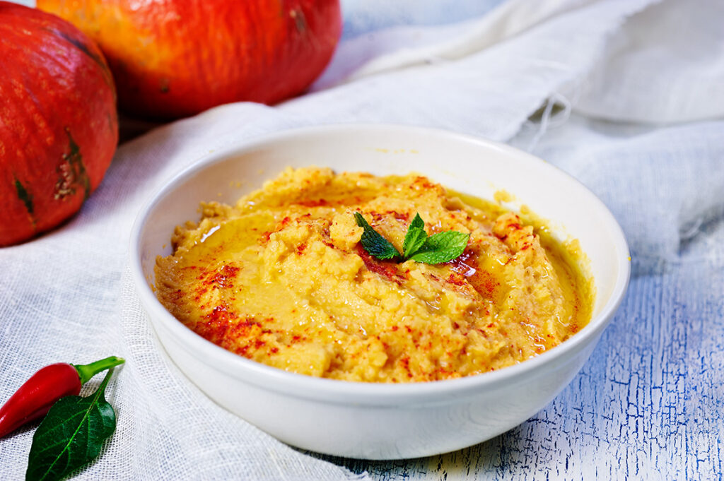 hummus piccante di zucca hummus piccante di zucca