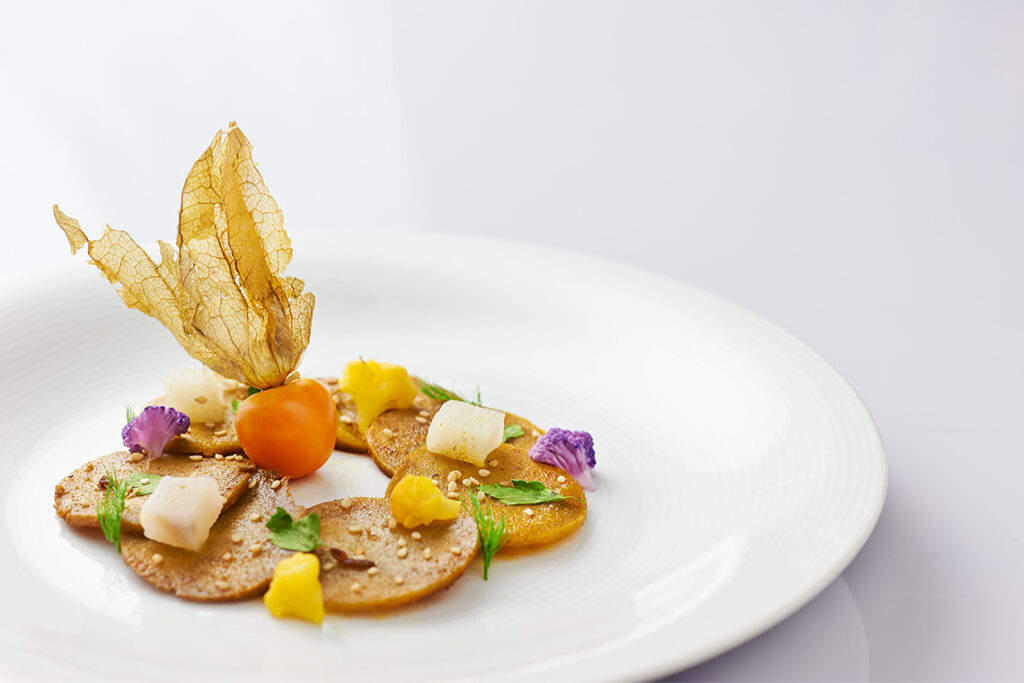 carpaccio di seitan al curry