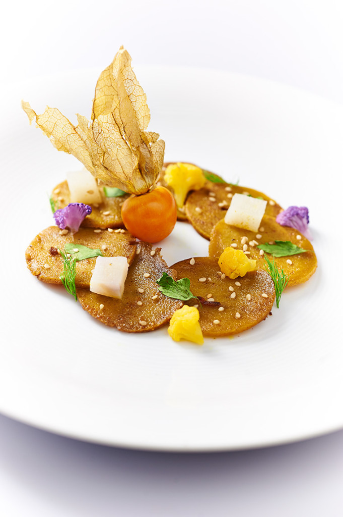 carpaccio di seitan al curry