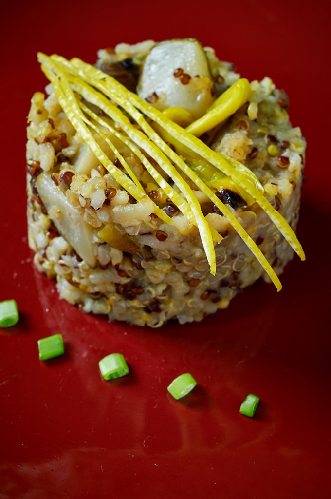tortino di cereali e topinambur
