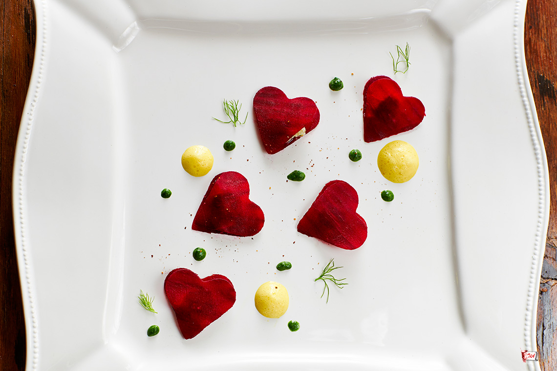 cuori di barbabietola con spinaci e zafferano cuori di barbabietola con spinaci e zafferano
