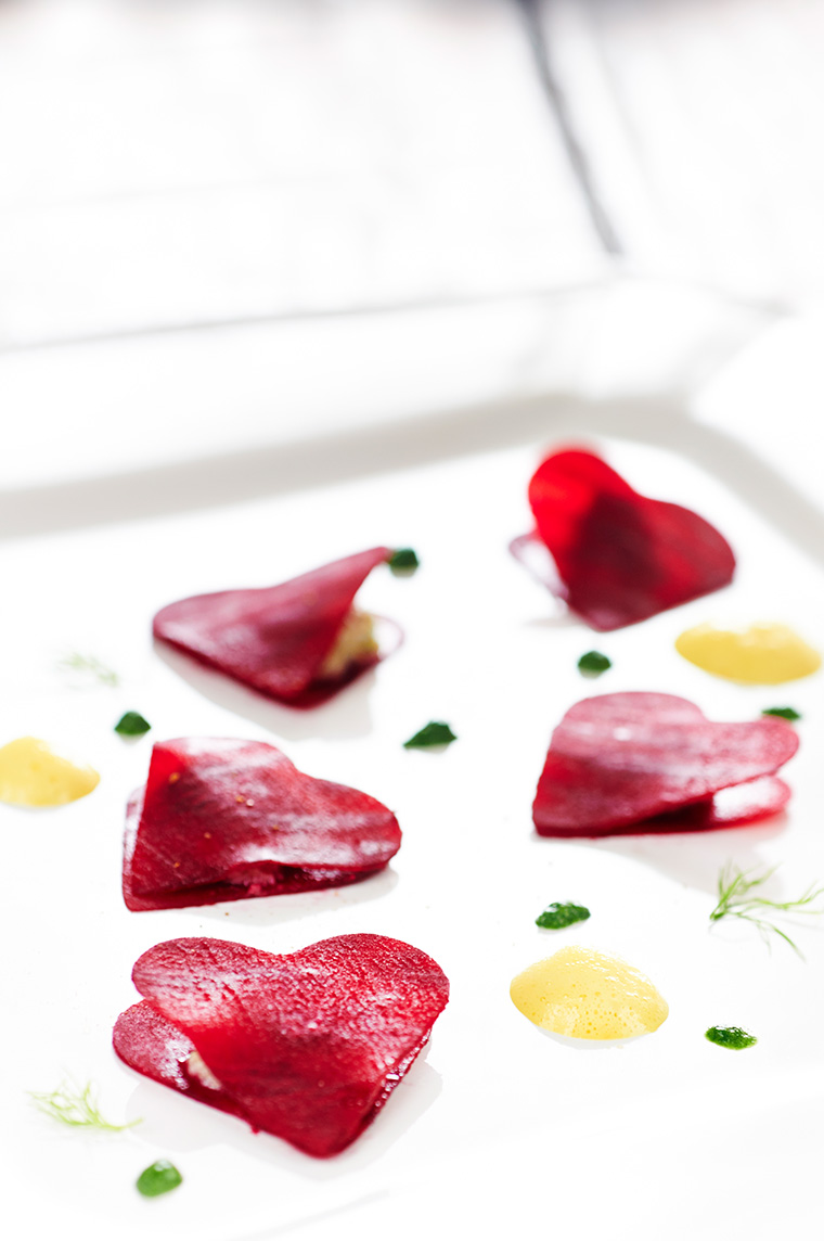cuori di barbabietola con spinaci e zafferano cuori di barbabietola con spinaci e zafferano