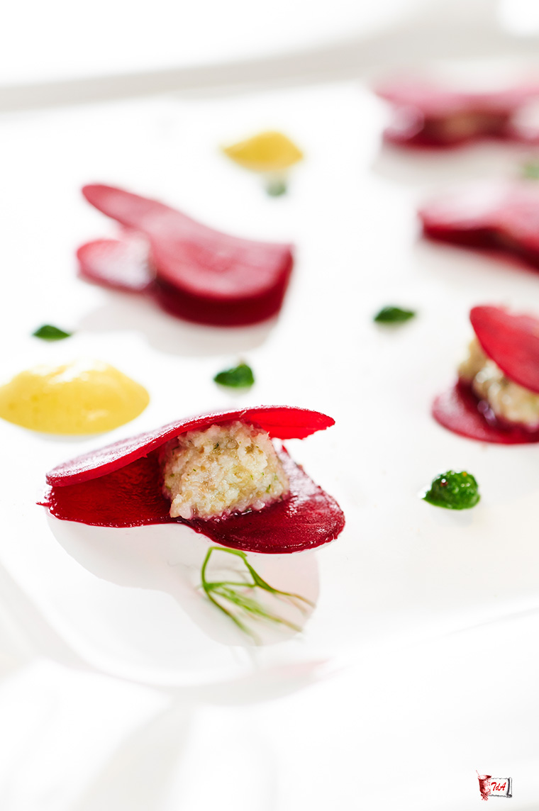 cuori di barbabietola con spinaci e zafferano cuori di barbabietola con spinaci e zafferano