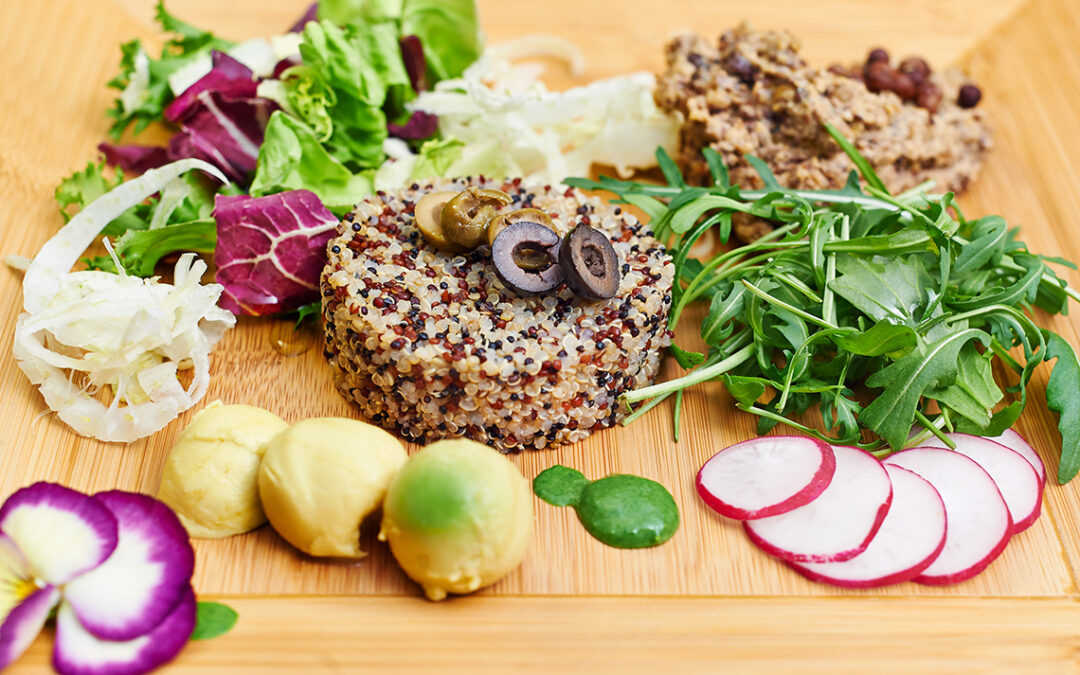 quinoa con patè di roveja alle nocciole