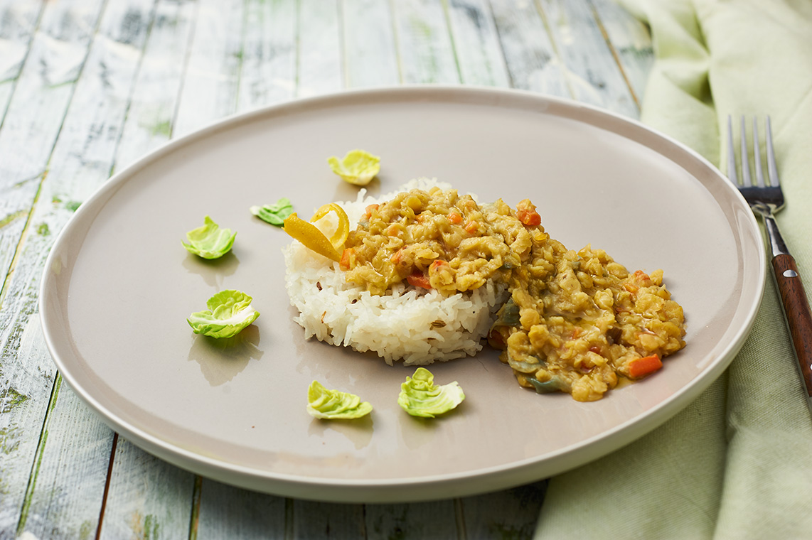 curry di lenticchie e cocco
