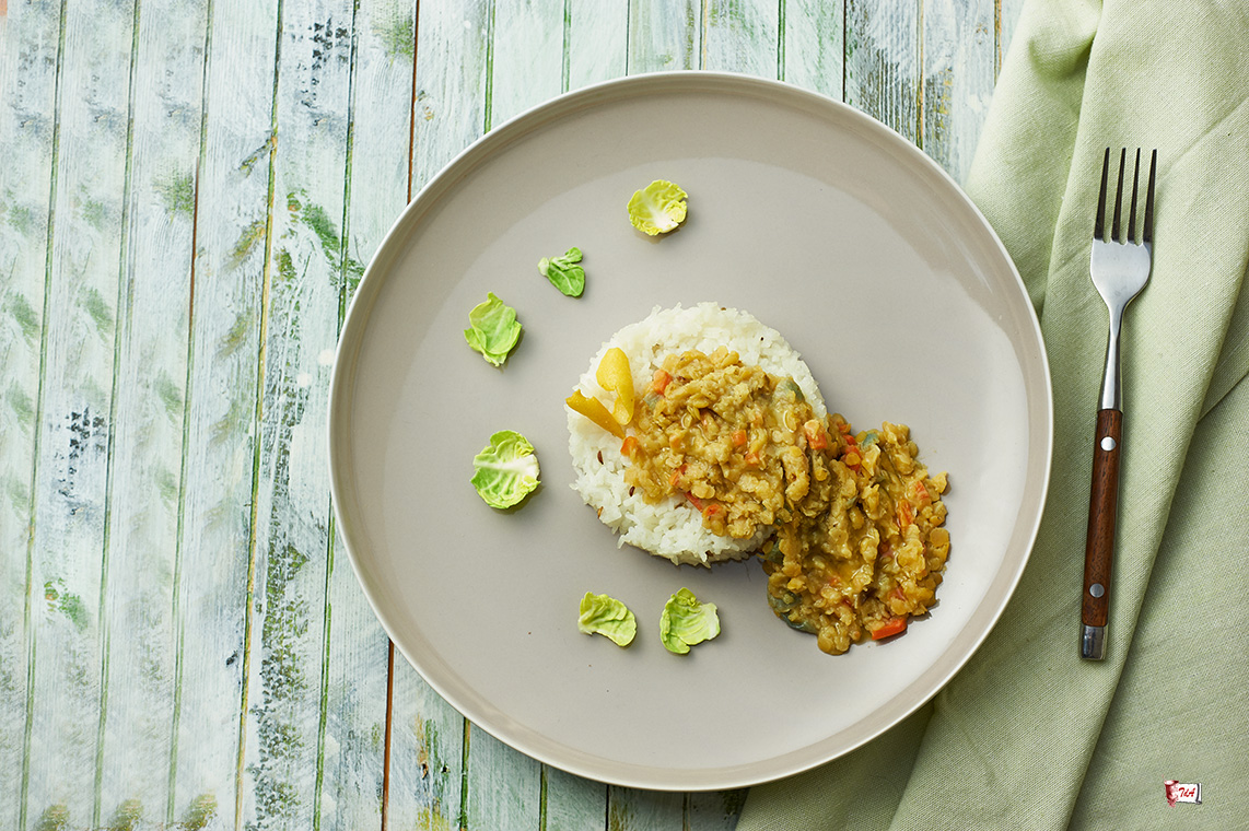 curry di lenticchie e cocco