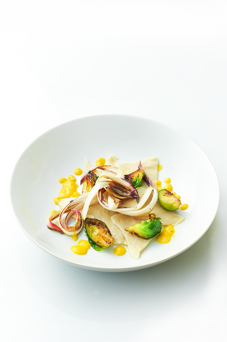 maltagliati con cavoletti e radicchio