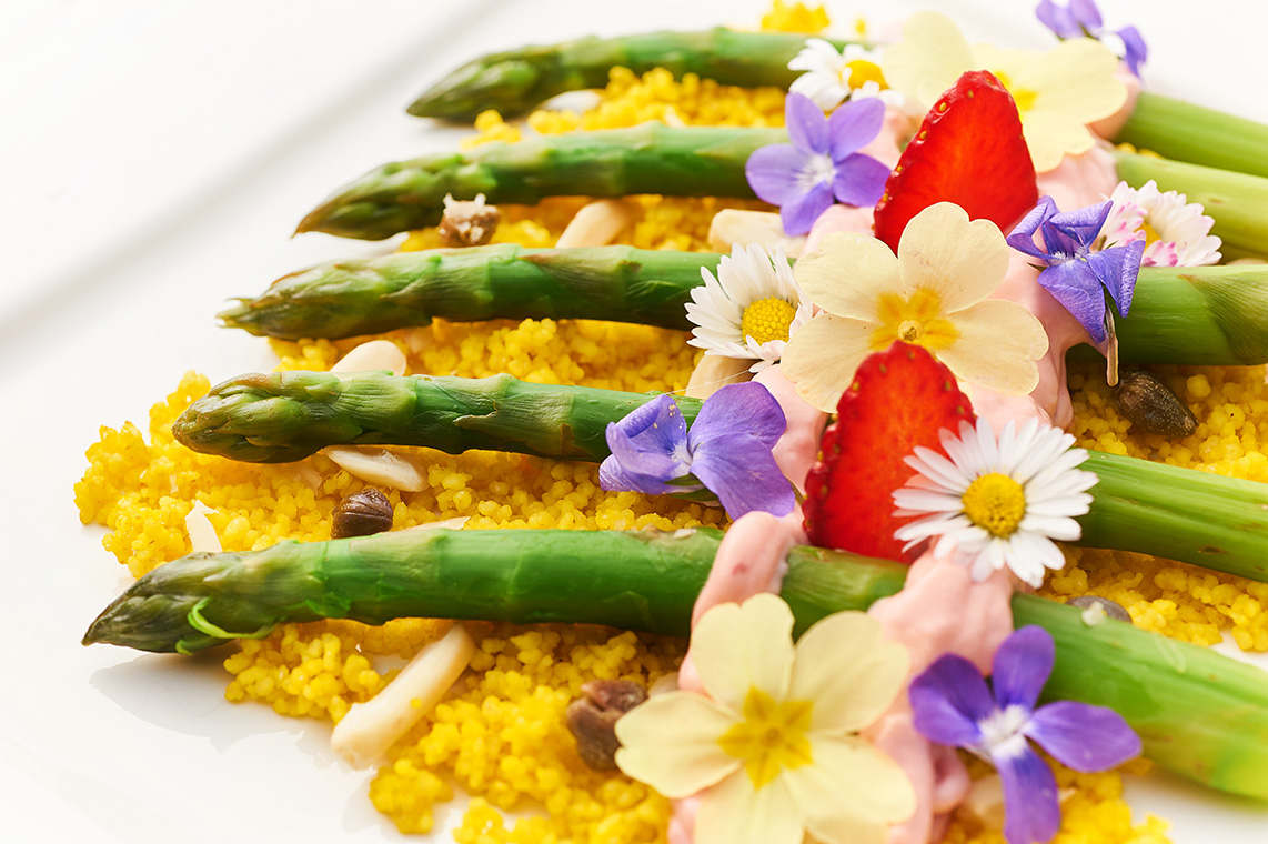 couscous agli asparagi e maionese di fragole