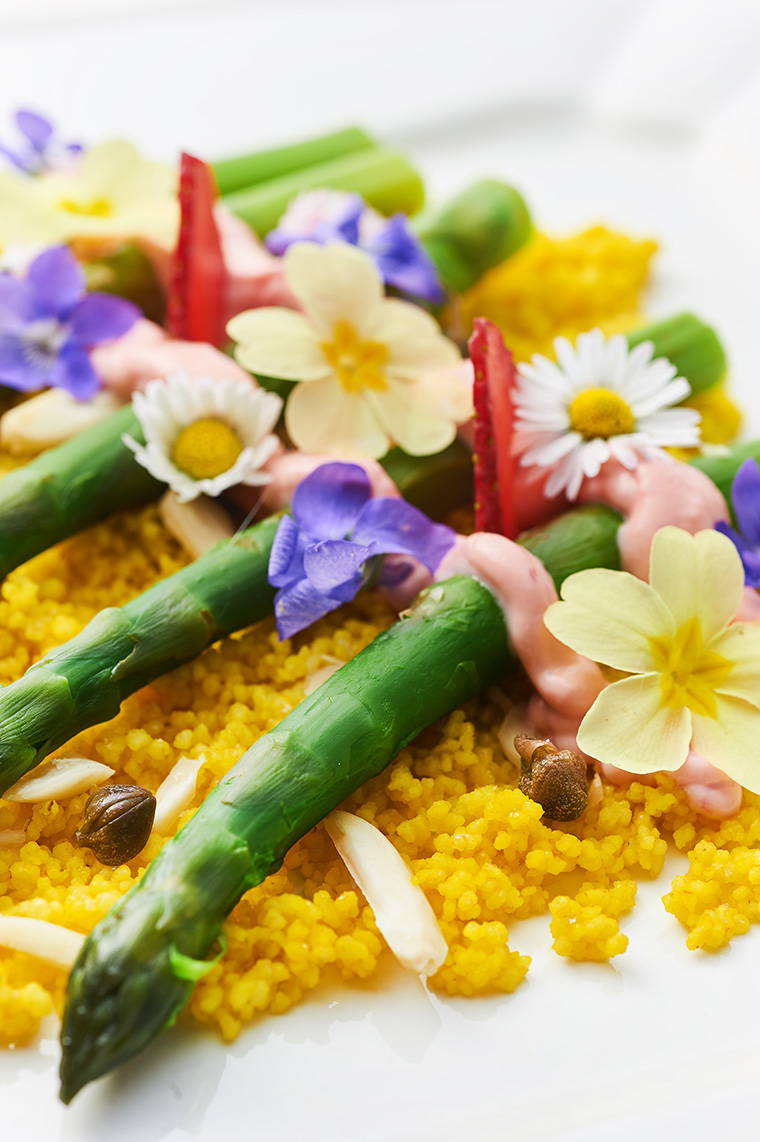 couscous agli asparagi e maionese di fragole