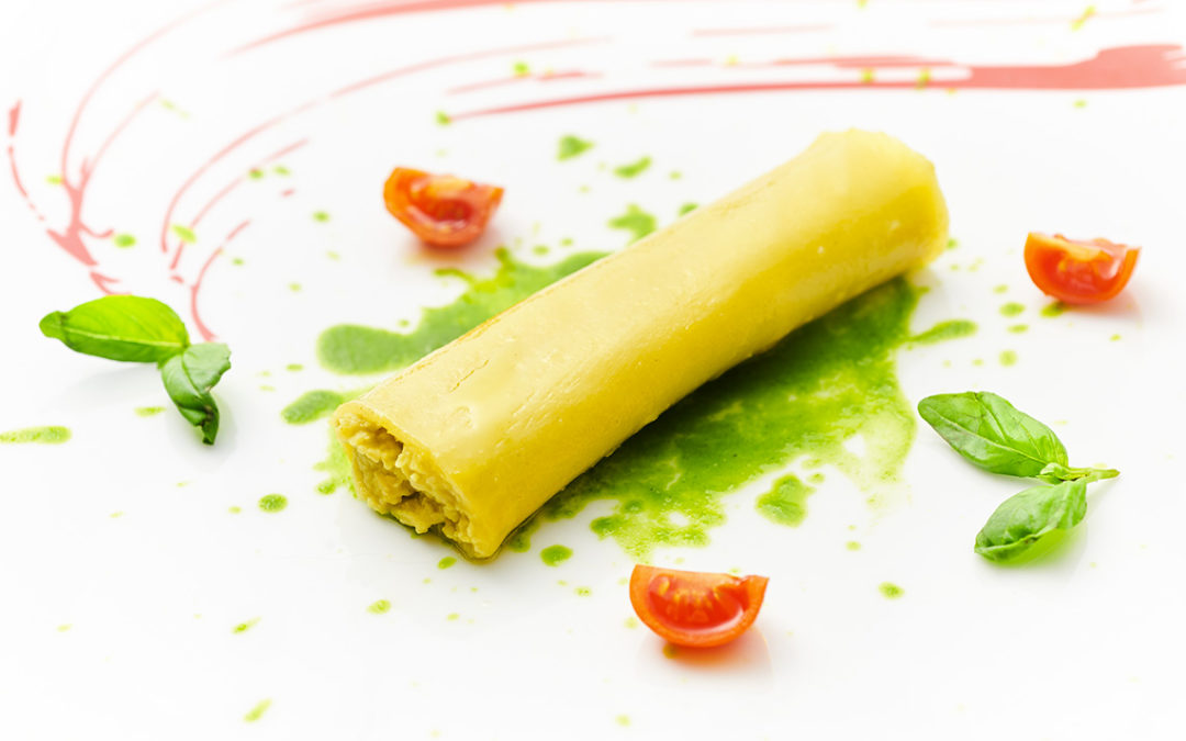 cannelloni alle fave e basilico