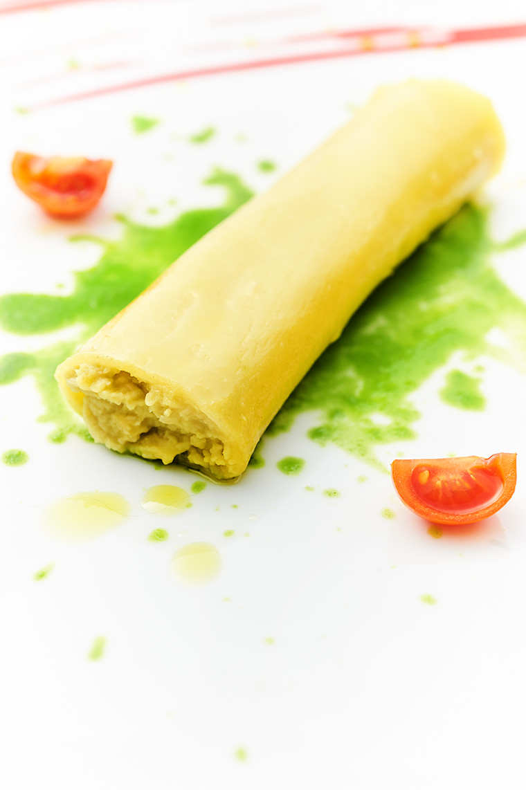 cannelloni alle fave e basilico