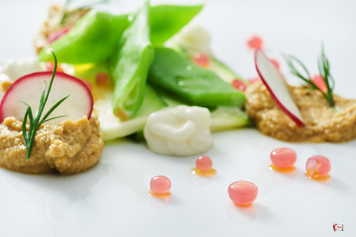 carpaccio di zucchina con patè di tempeh