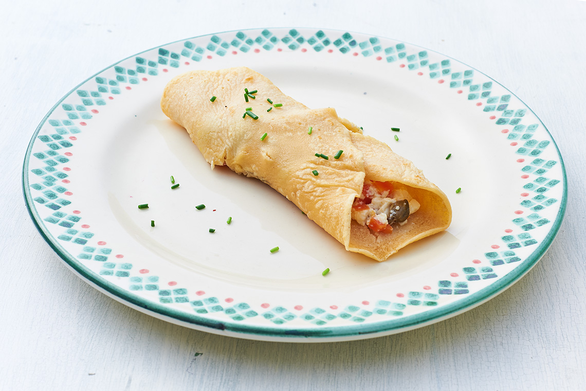 crepes di lenticchie e tofu