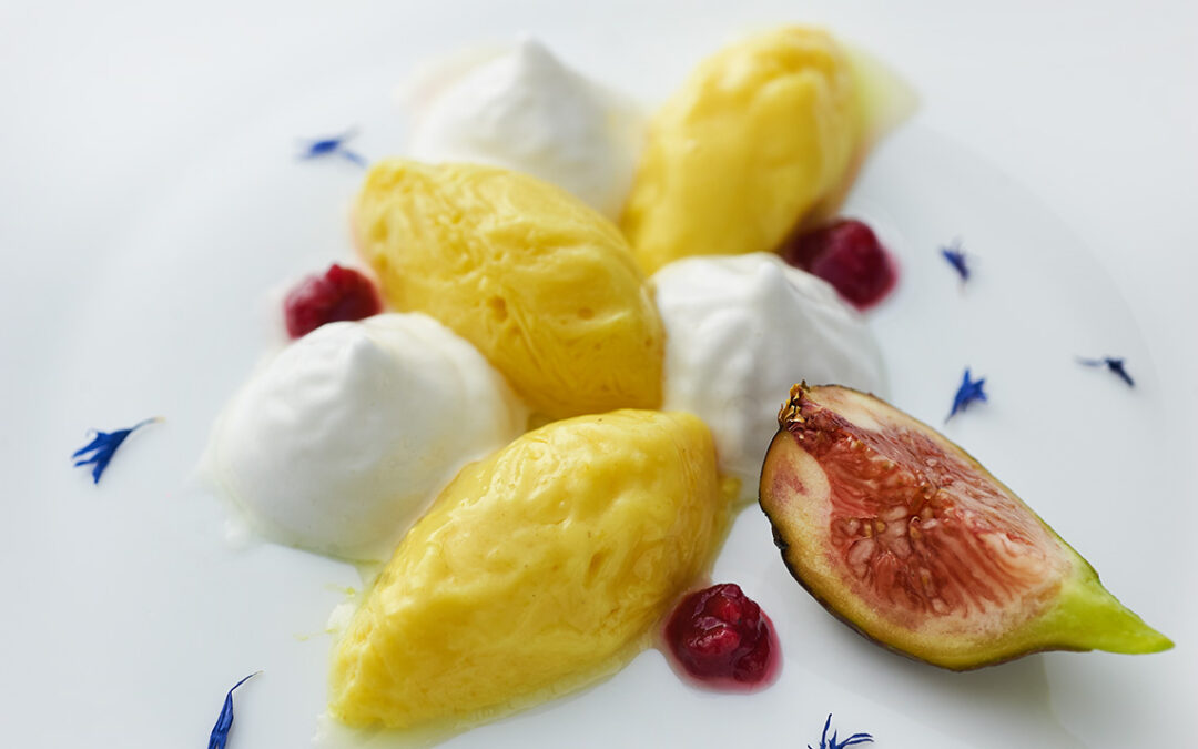 budino di riso e yogurt allo zafferano