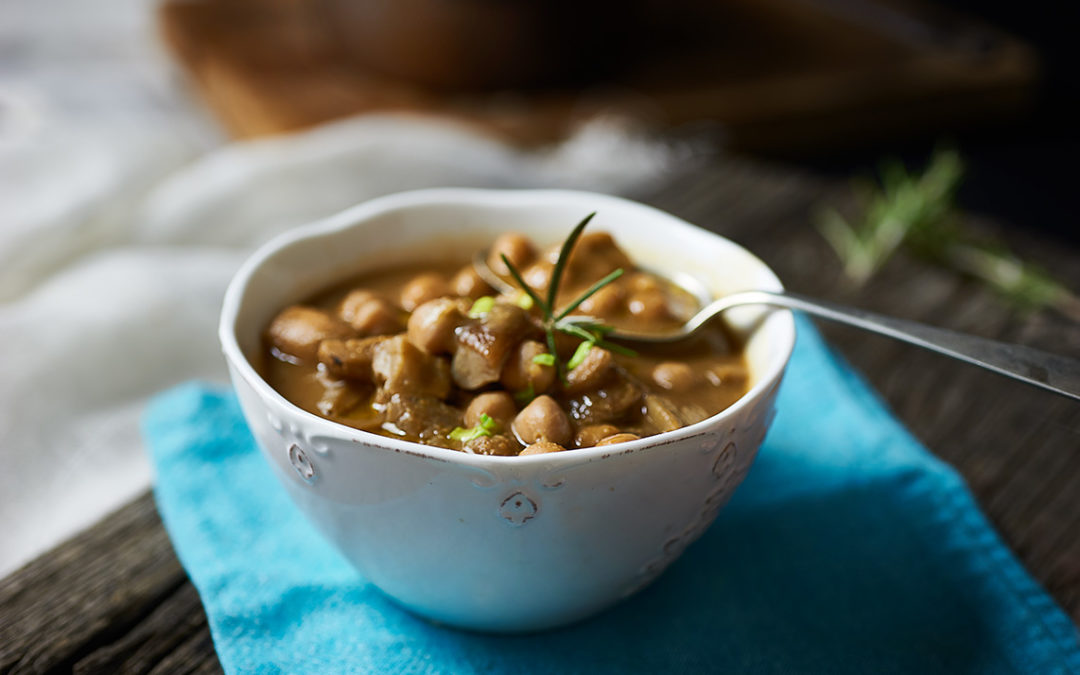 zuppa di ceci e porcini