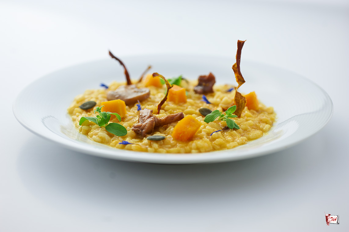 risotto di zucca e funghi antispreco