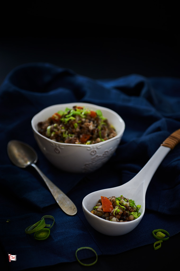 zuppa di saraceno e lenticchie