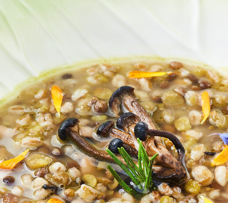 zuppa toscana con rape e funghi