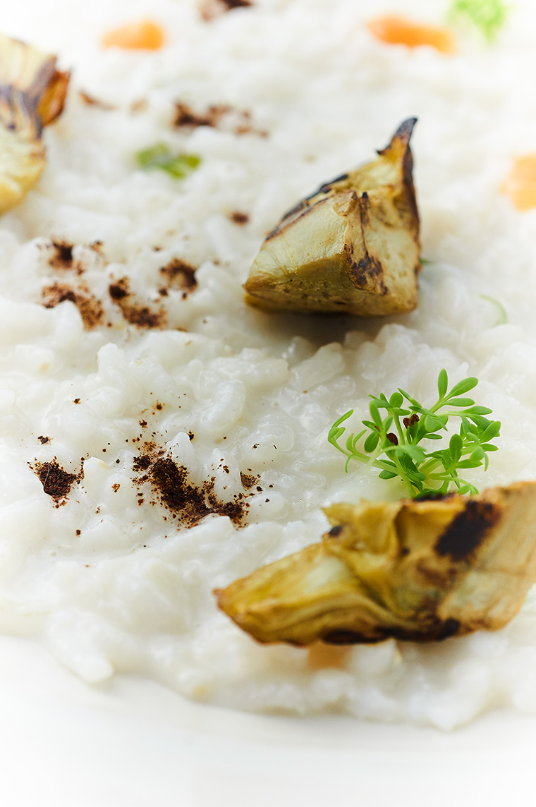 Risotto ai carciofi, vaniglia e arancia