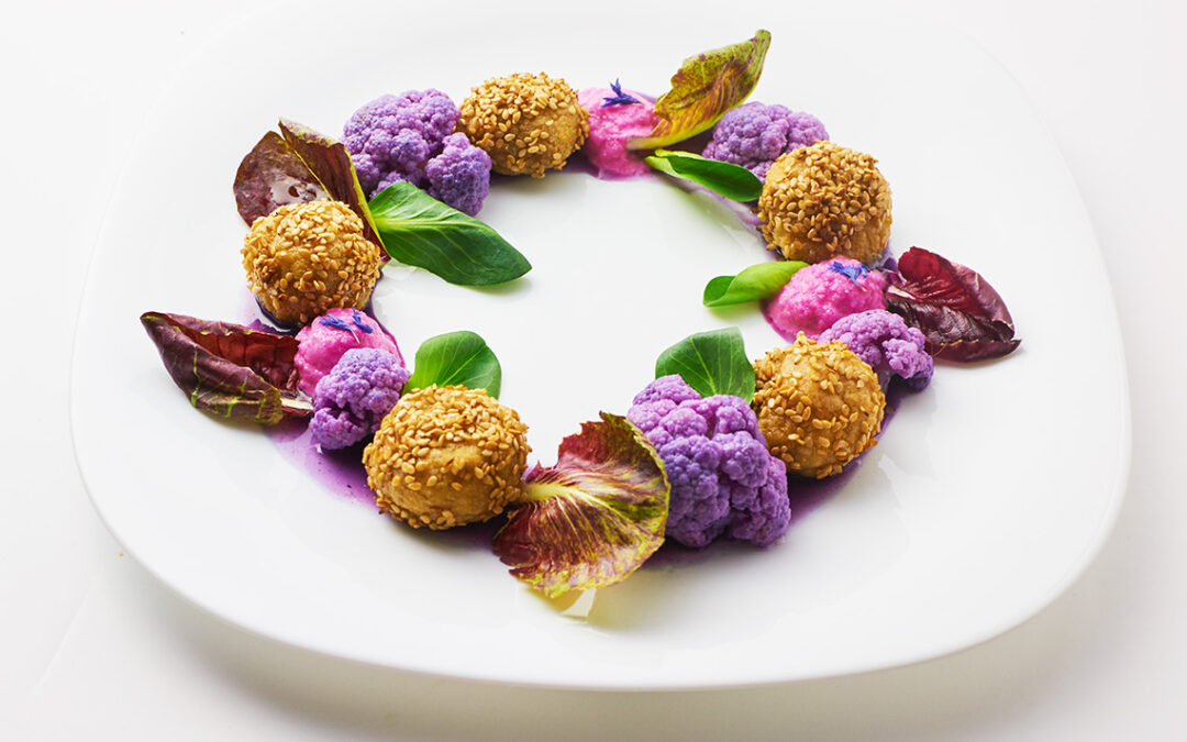 polpettine di tofu in viola