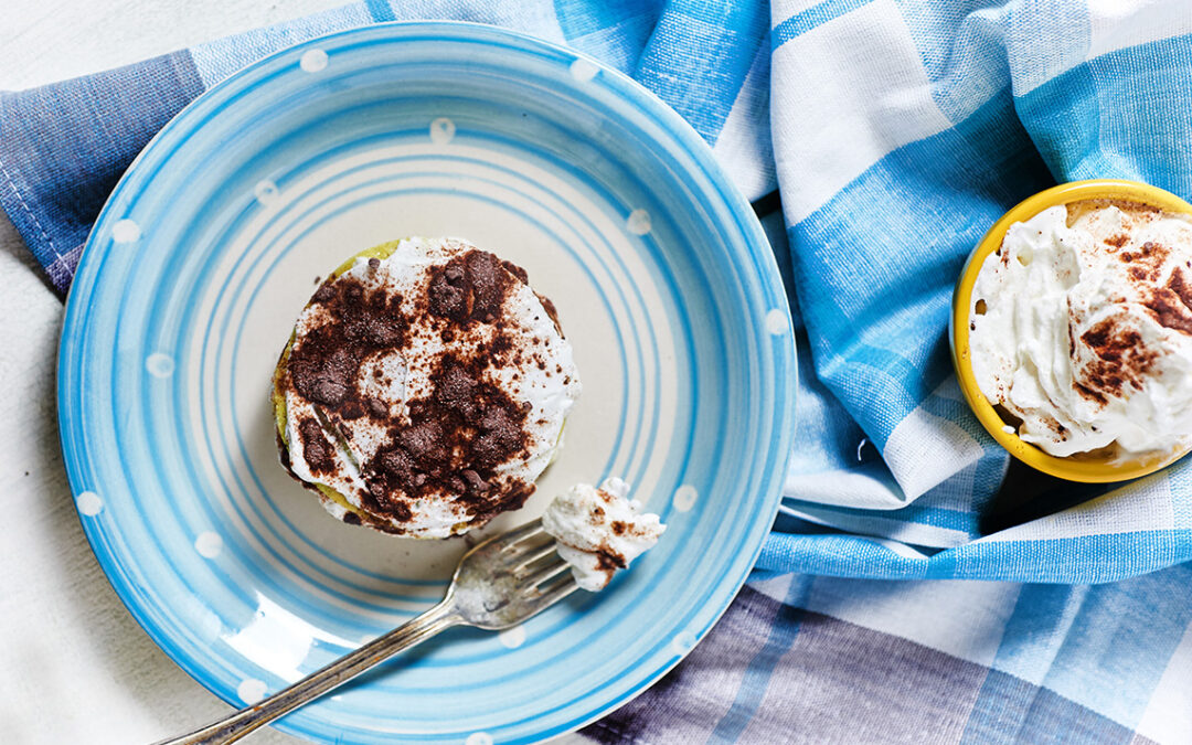 torta di crepes alle mandorle e cocco