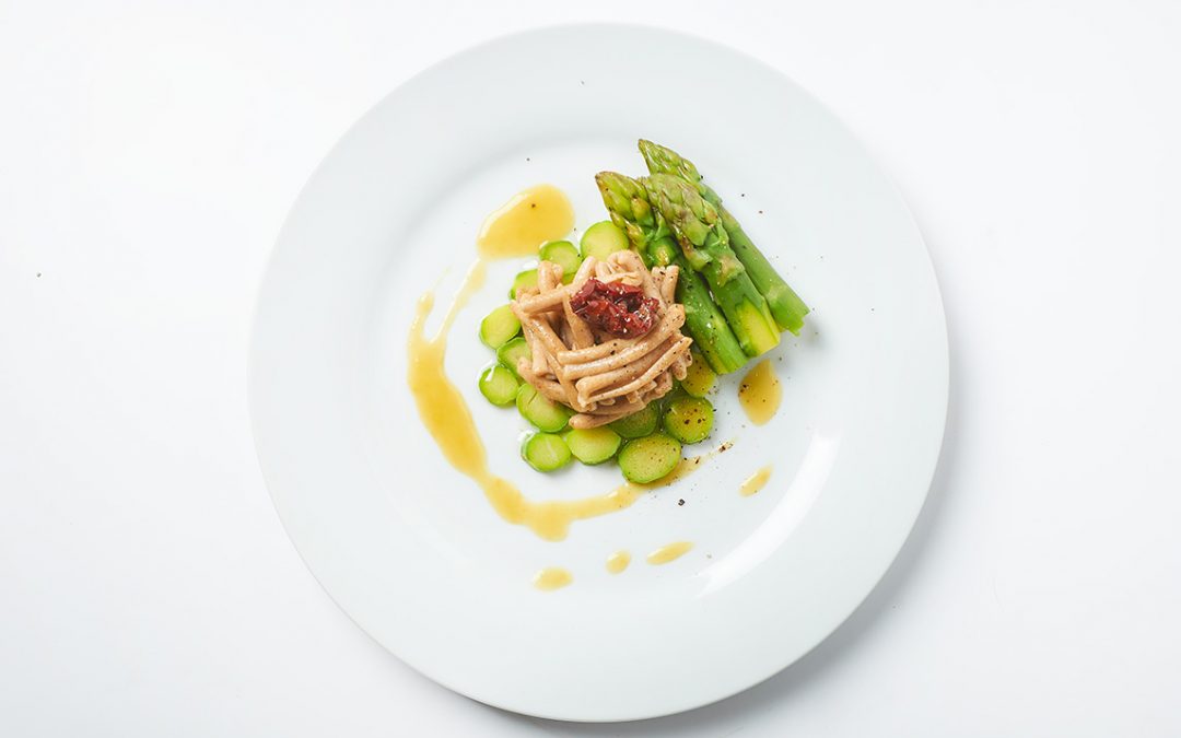 cavatelli agli asparagi e mango