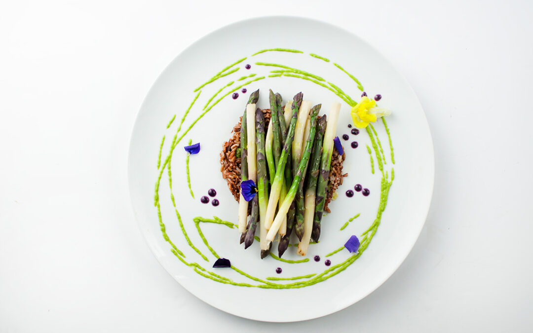 ermes agli asparagi ed erbe di campo