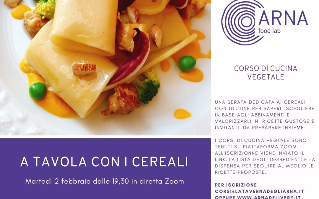 corso di cucina vegetale A TAVOLA CON I CEREALI