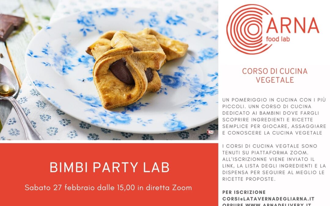 corso di cucina vegetale BIMBI PARTY LAB