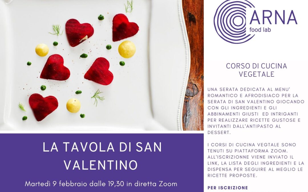 corso di cucina LA TAVOLA DI SAN VALENTINO