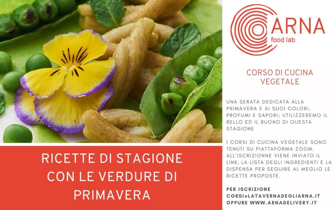 corso di cucina vegetale RICETTE DI PRIMAVERA